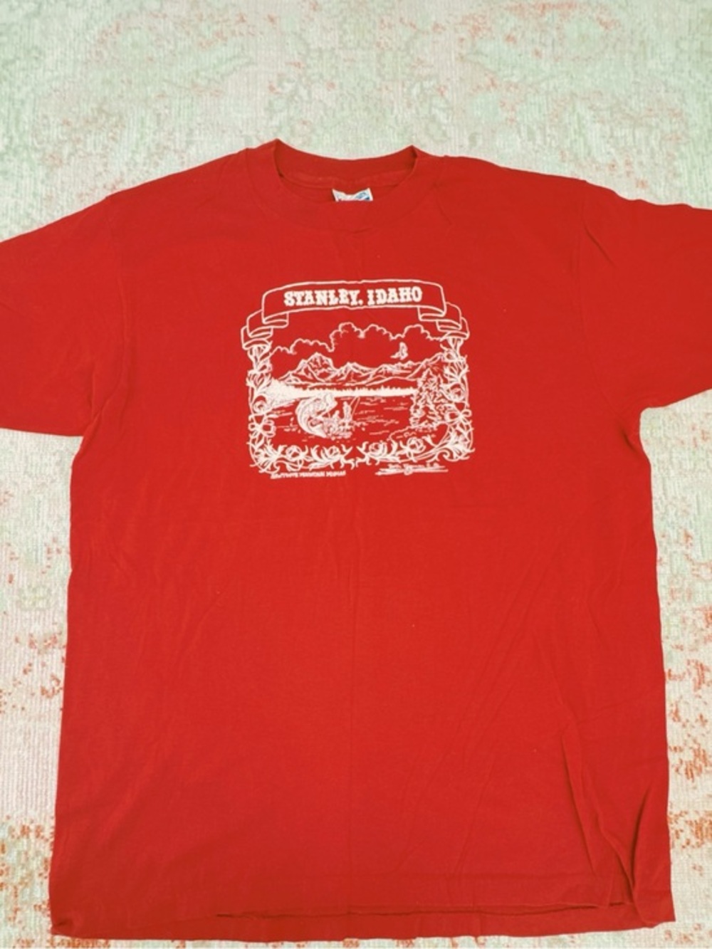 Hanes, Men’s Vintage Red Stanley Idaho Graphic Short Sleeve Tee